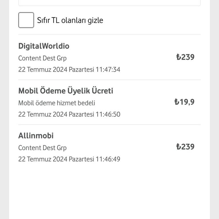 Vizyon Elektronik Para İznim Olmadan Abonelik