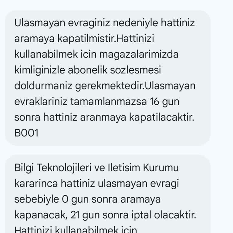Türk Telekom Durduk Yere Eksik Evrak Dedi Hattımı Kapattı