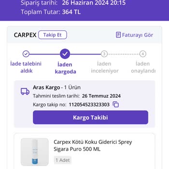 N11 Gönderilmeyen Ürünün Kargo İadesi Olarak Gözükmesi