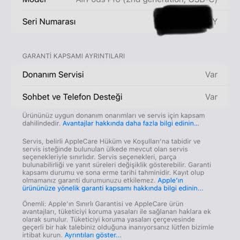 D&R Apple Airpods PRO2 Eksik Garantisi Süresi Olan Ürün Gönderdi
