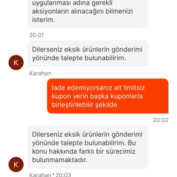 Burger King Ve Migros Yemek Eksik Ürün