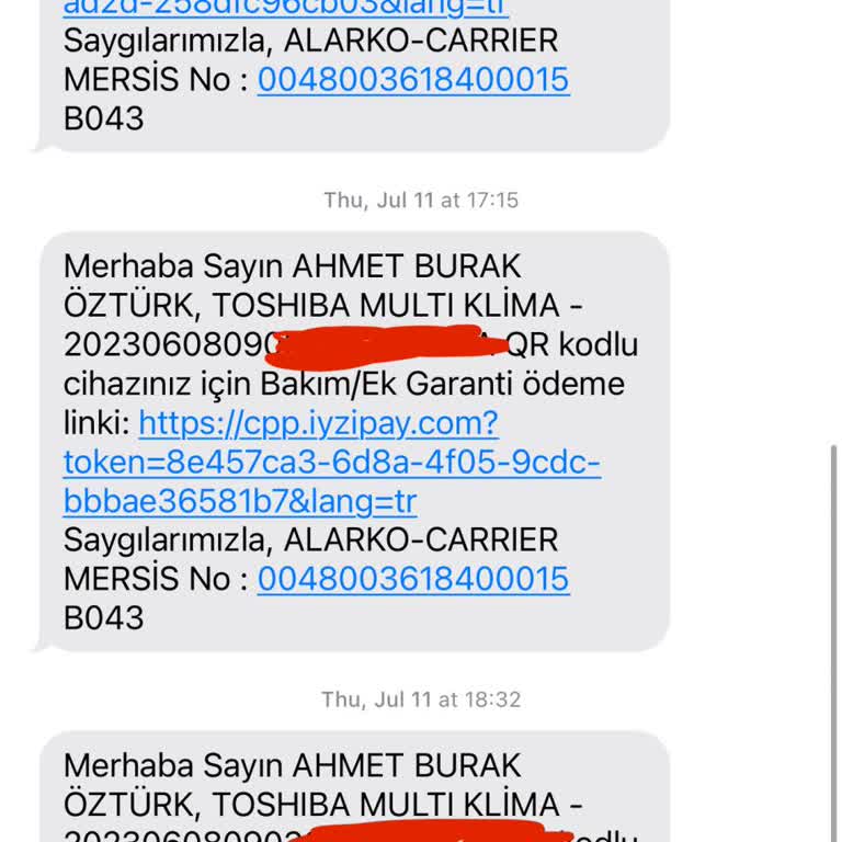 Alarko-Carrier, Toshiba Klima İçin Fatura Göndermiyor!