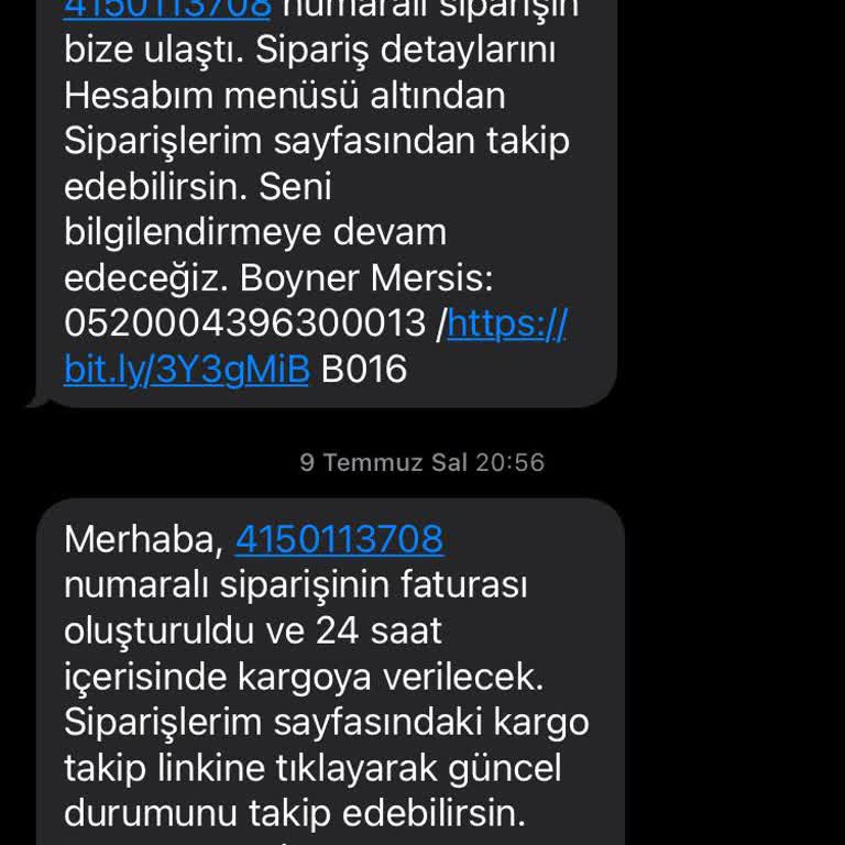 Boyner Siparişim Kayıp İlgilenen Yok