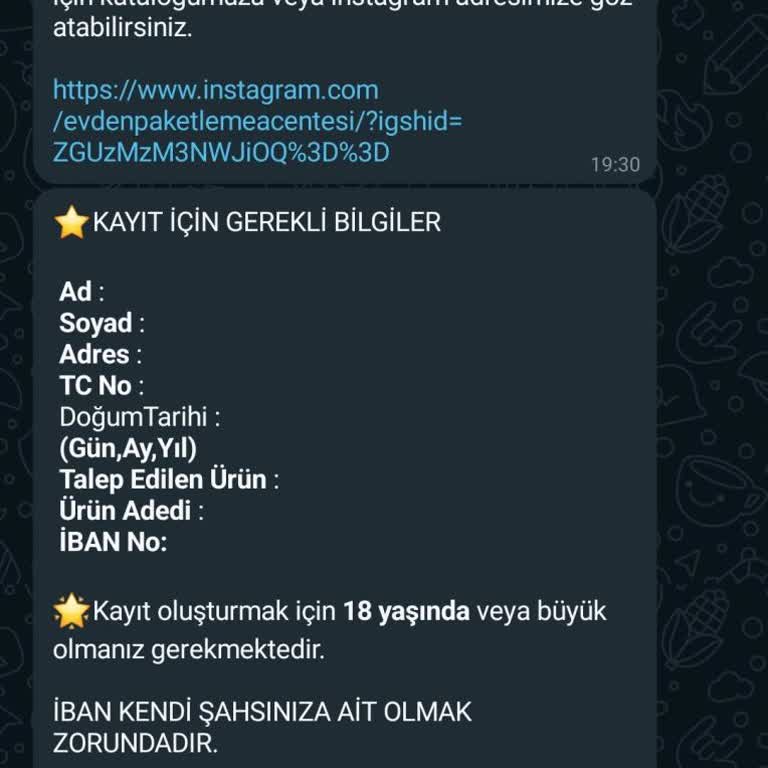 Paketleme Acentesi Kayıt