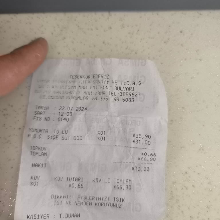 Gimsa AOÇ Süt Bozuk Çıktı Değişim Yapılmadı