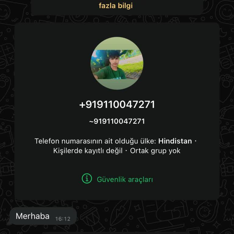 WhatsApp +91 Kodlu Numaradan Gelen Merhaba Mesajı