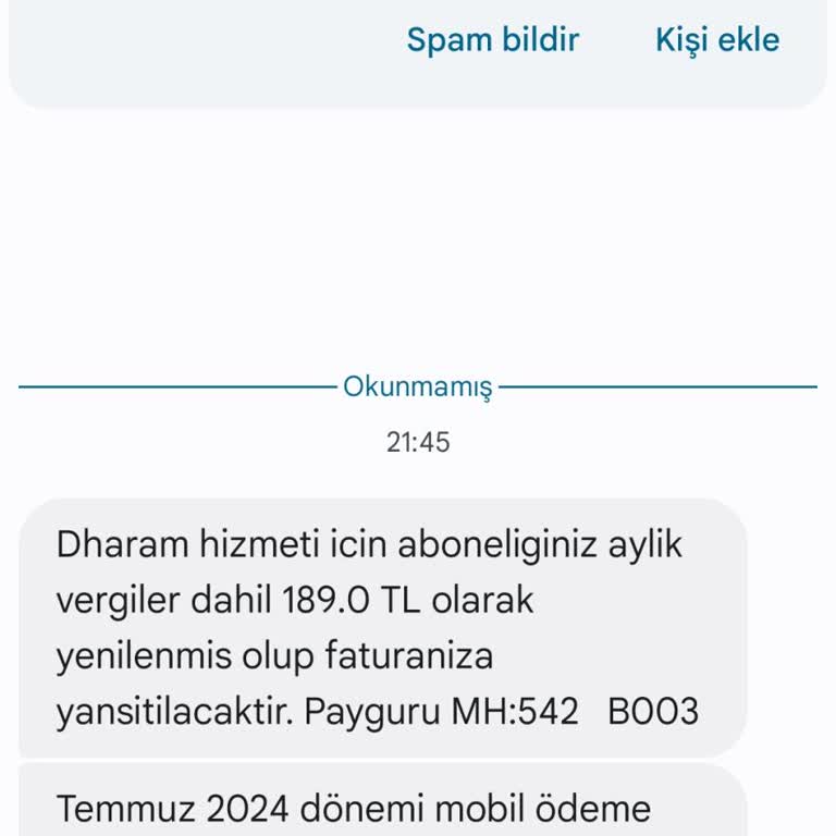 Vodafone Dharam Ücret İadesi