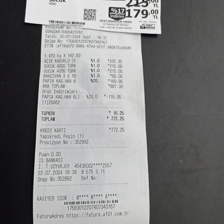 A101 İndirimli Ürün De Hata