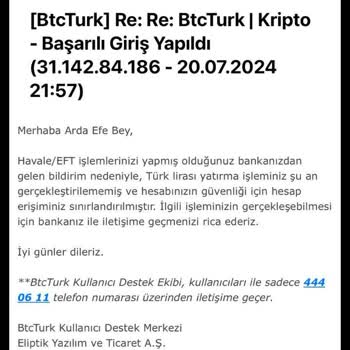BTC Türk Hesabımı Açmıyor