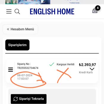 English Home Bu Firma Beni Mağdur Etti