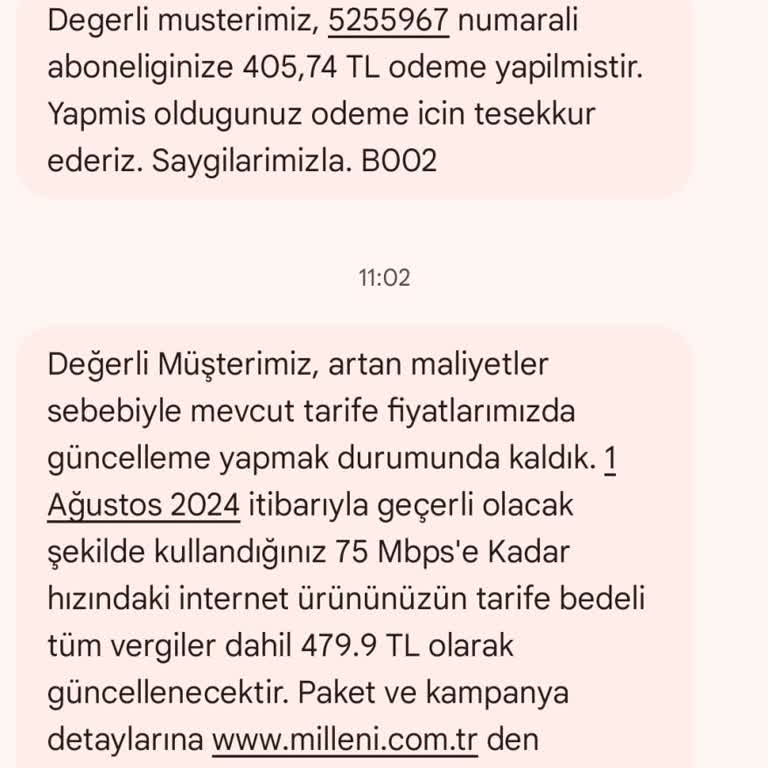 Millenicom Zam Yapıyor