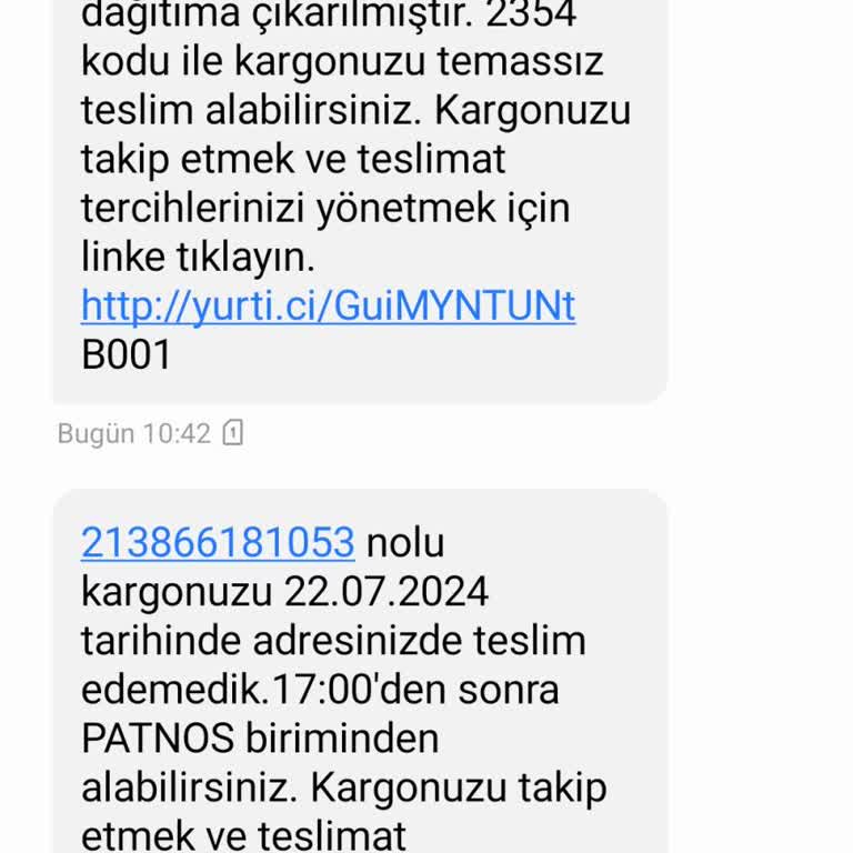 Yurtiçi Kargo Hizmet Sıfır. Patnos Şubesi Sıfır