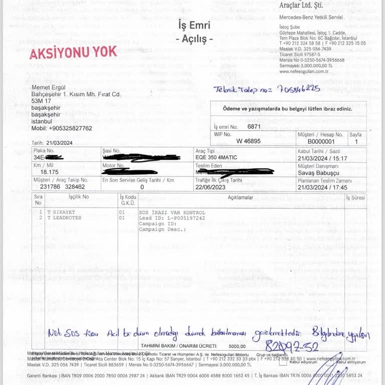 Mercedes Türkiye Ayıplı Ürün