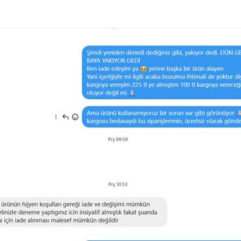 Rahik-i Mahtum Hanımeli Roll On Ürünü Ciltte Yanma Ve Tahriş Yaptı, İade Kabul Edilmedi