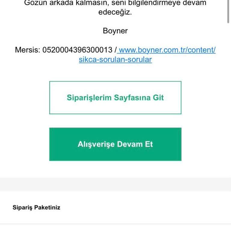 Boyner Paramız İade Edilmiyor