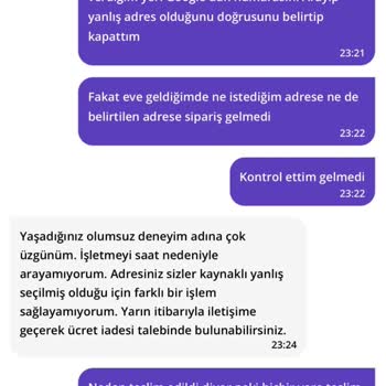 GetirSu Sipariş Adres Değişikliği Ve Canlı Destek Sorunu