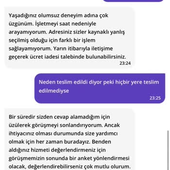 GetirSu Sipariş Adres Değişikliği Ve Canlı Destek Sorunu