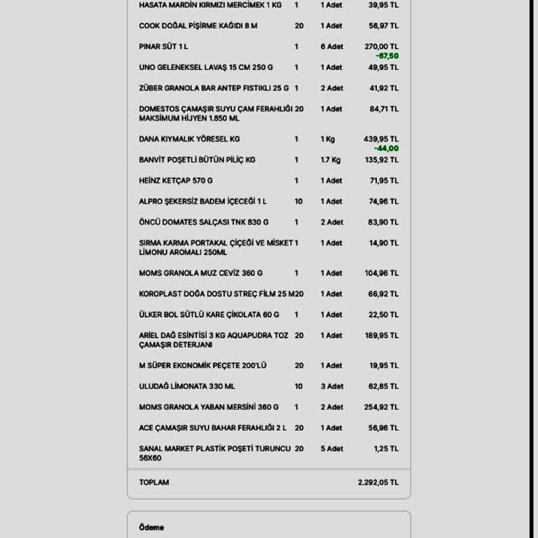 Migros Sanal Market İade Ürünlerimin Ücretini Yatırmıyor