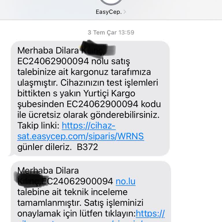 EasyCep Tarafından Telefon Ücretimin Yatmaması