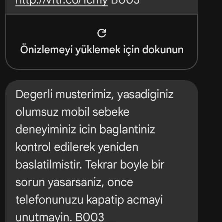 Vodafone Şebeke Ve Mobil Erişim Sorunu