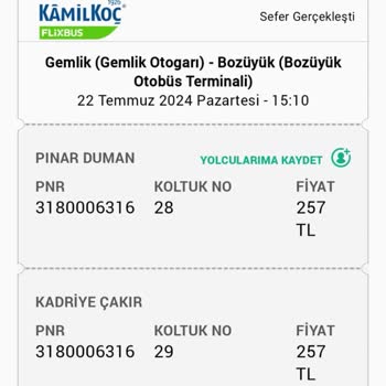 Kamil Koç Yanlış Tarihli Bilet Ve İade Talebi