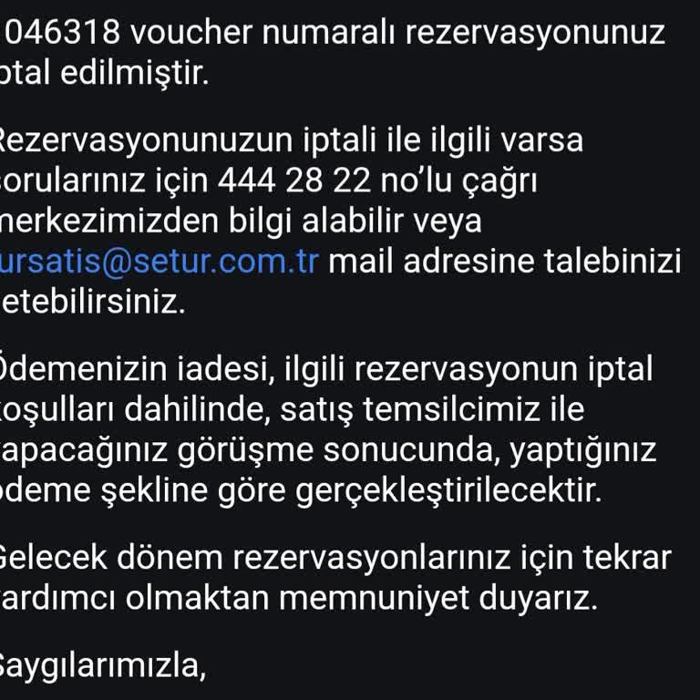 Setur İptal Edilen Tatilin Ödeme İadesi Yapılmıyor