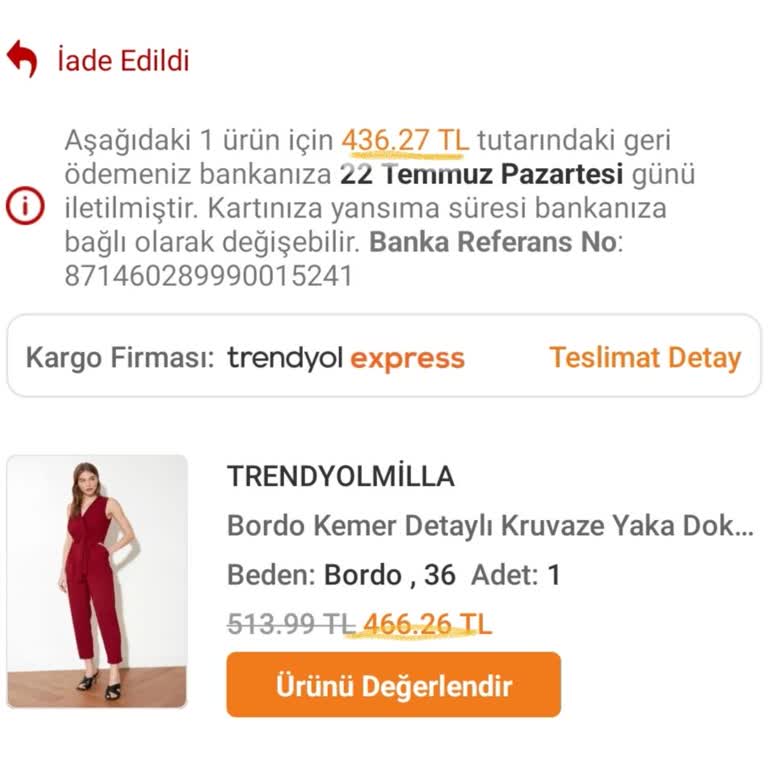 Trendyolmilla Normalde Ücretsiz Olan İade Kargo Ücretinin Müşteriden Alınması