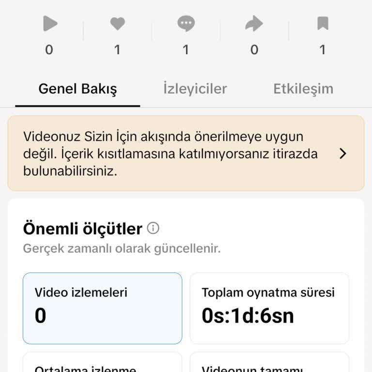 TikTok Videom Keşfete Düşmüyor