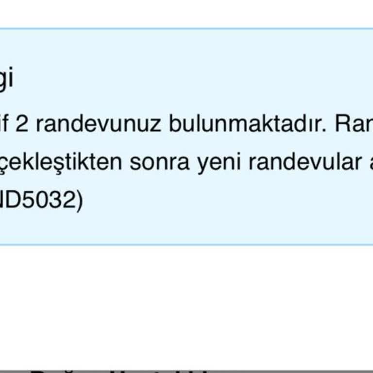 MHRS Randevu Alma Sistem Hataları