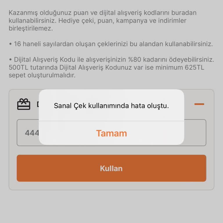 Migros Sanal Market Hediye Çekimi Pasife Aldı