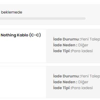 Evofone Ürün İadesi Yapıldı, Para Gönderilmiyor