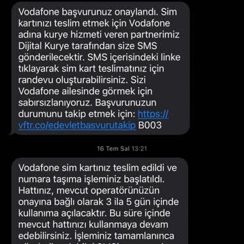 Vodafone Geçiş Sürecinde Mağduriyet Yaşıyorum