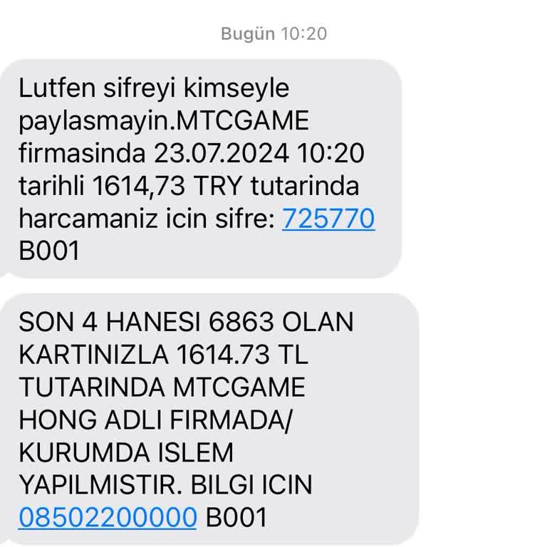 MTCGAME İade Olması Gerekiyor