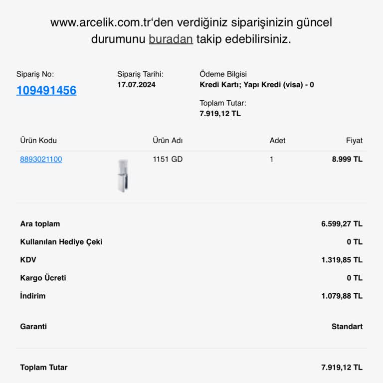 Arçelik Su Sebilini 6 Gündür Teslim Edemiyor