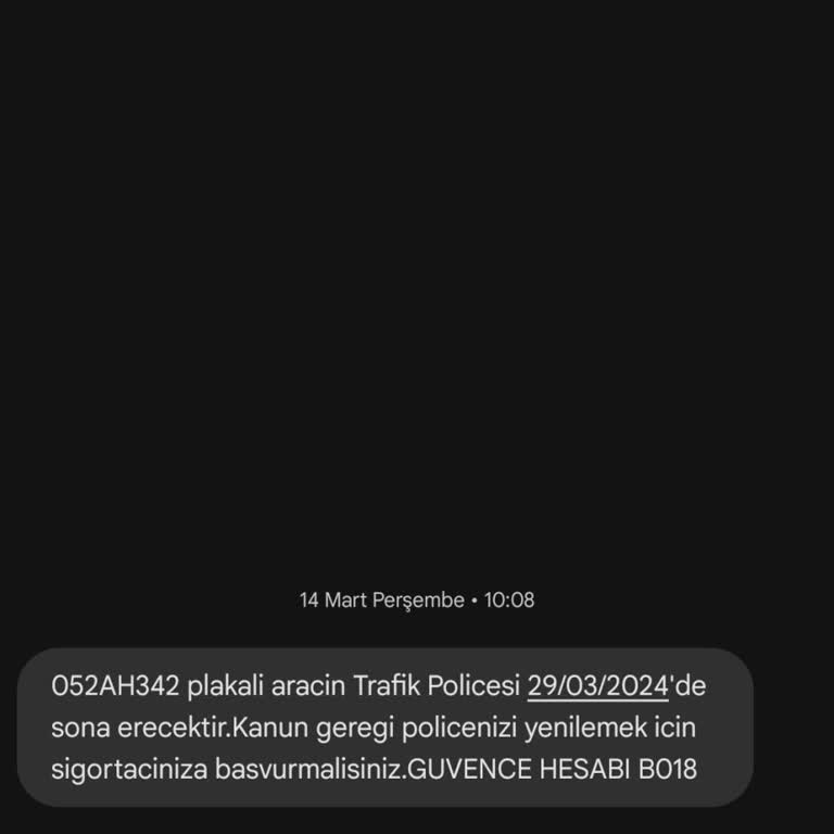 Güvence Hesabı Güvence Hsb Alakasız SMS