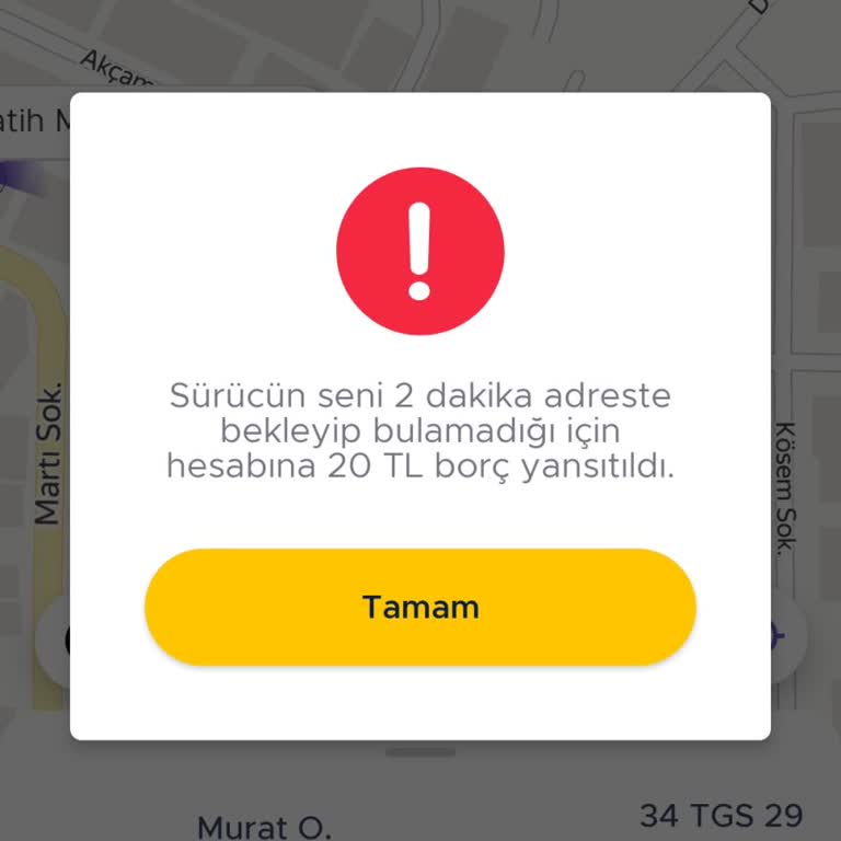 BiTaksi Gelmeyen Taksi Ücreti