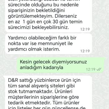 D&R 10 Günü Aşkın Süredir Aldığımız Ürünü Göndermiyor