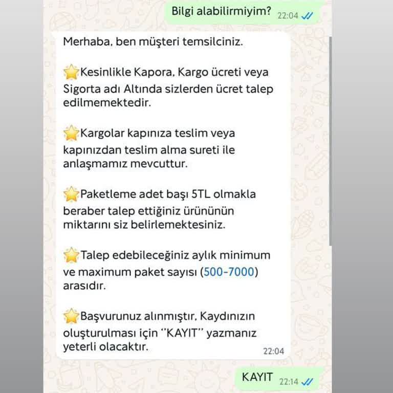 Evdenpaketlemeacentesi (Instagram) Siparişi Kapıda İstemiştim