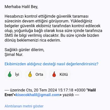 Armut Güvenlik Kontrolü Yapmak İçin Günlerdir Hesabımı Dondurdu