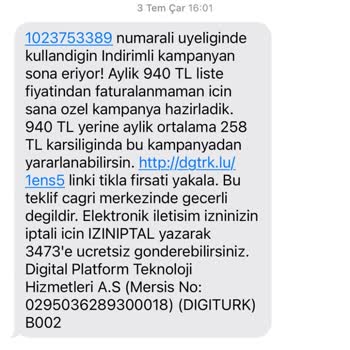 Digiturk Online İşlemlere Ulaşamıyorum