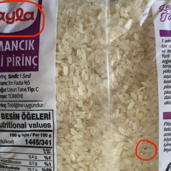 Migros’tan Aldığım Yayla Marka Böcekli Pirinç