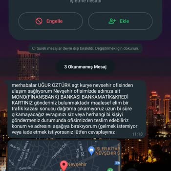 AGT Kurye'nin Kart Teslimatında Yaşanan Sorunlar