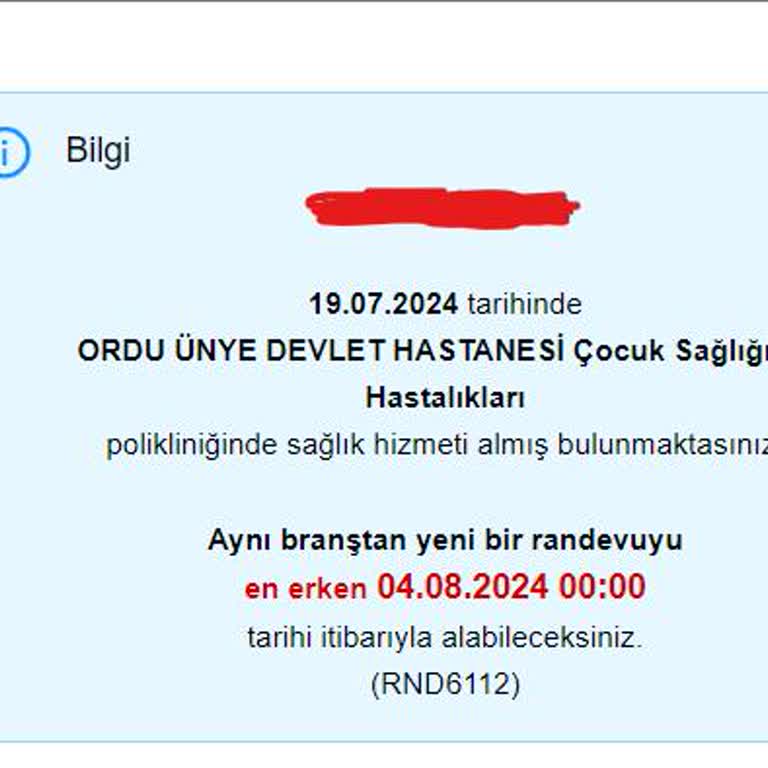 Sağlık Bakanlığı Aynı Branştan 15 Gün İçinde İkinci Bir Randevu Alınamaz Uygulaması