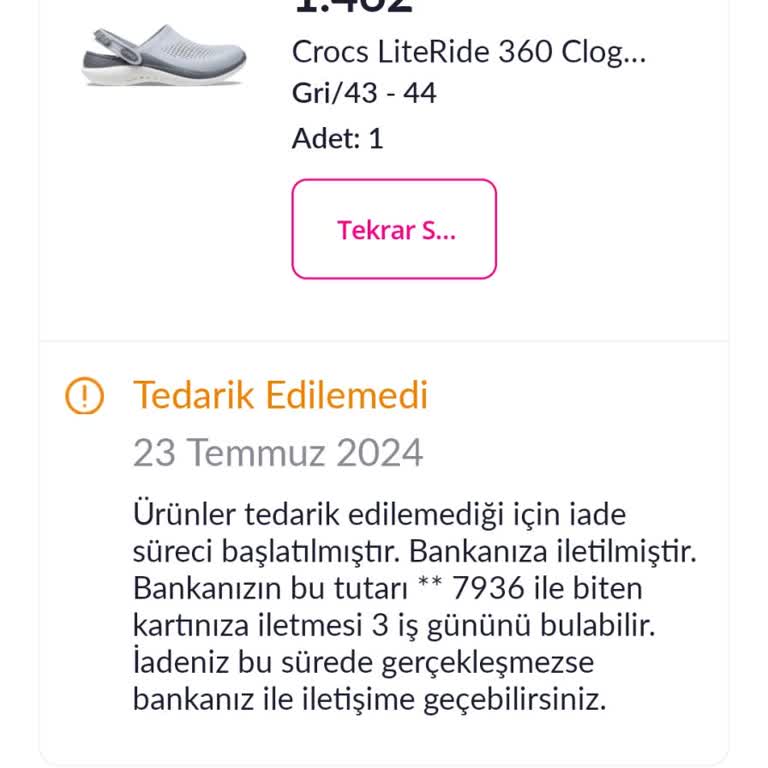 Pazarama Elinde Olmayan Ürünü Satıp İptal Ediyor