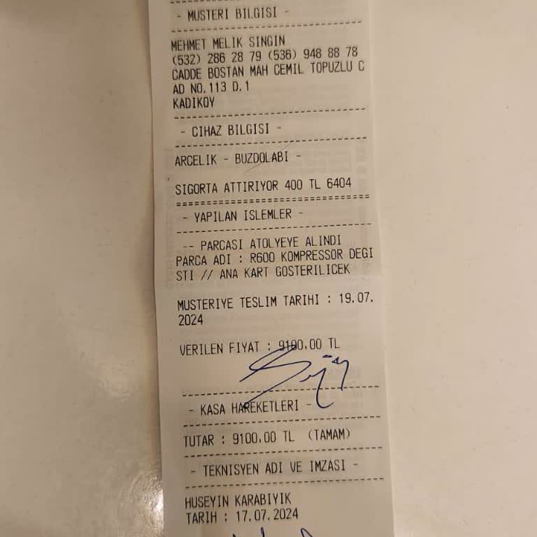 Arçelik Sorun Giderilememesine Rağmen Haksız Yere Para Kesintisi Yapma