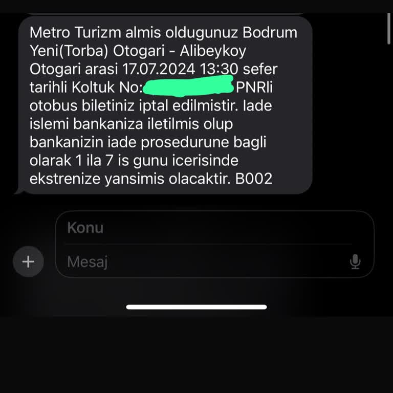 Obilet Ücret İadem Yatmadı