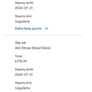 Brawl Stars Oyunu Bilgim Dışında Elmas Satıp Faturaya Yansıtmış.