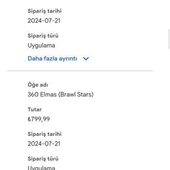 Brawl Stars Oyunu Bilgim Dışında Elmas Satıp Faturaya Yansıtmış.