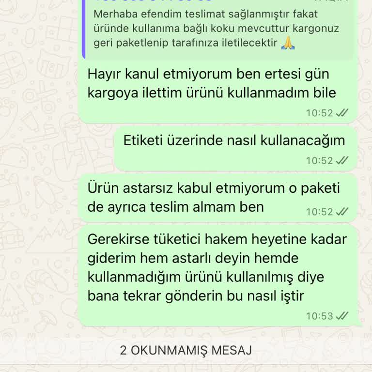 Vaqia İade Seçeneği Olan Ürün Reddi