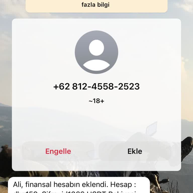 WhatsApp Finansal Hesap Güvenlik Uyarısı